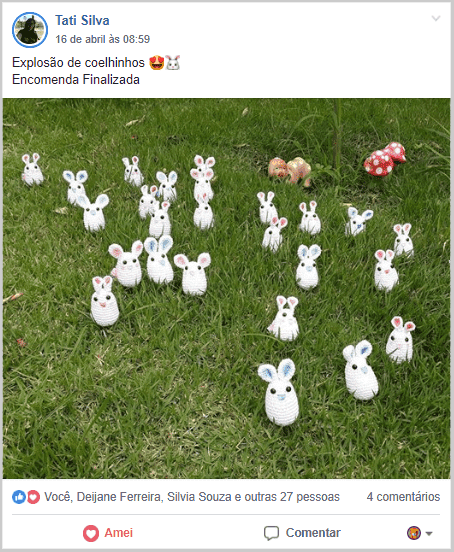 Amigurumi Coelhos no jardim