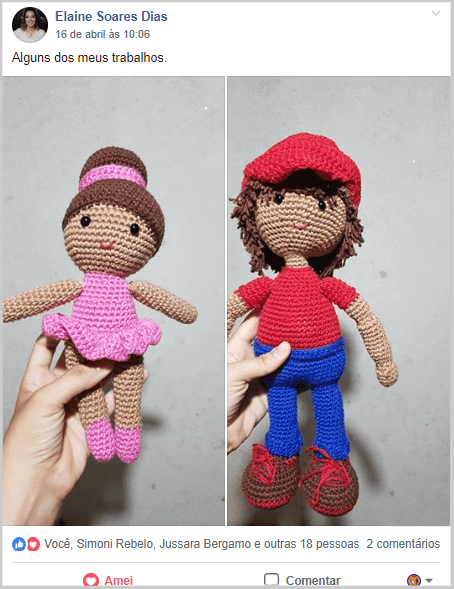 Amigurumi bailarina / Mario
